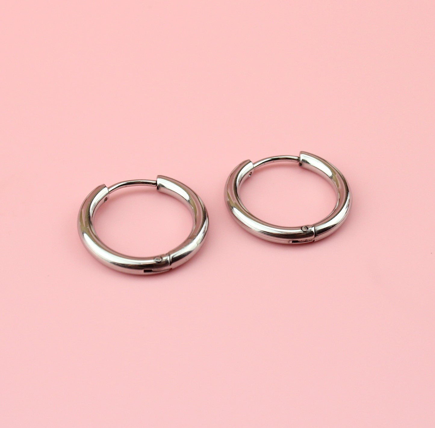 19mm Stainless Steel Hoop Earrings