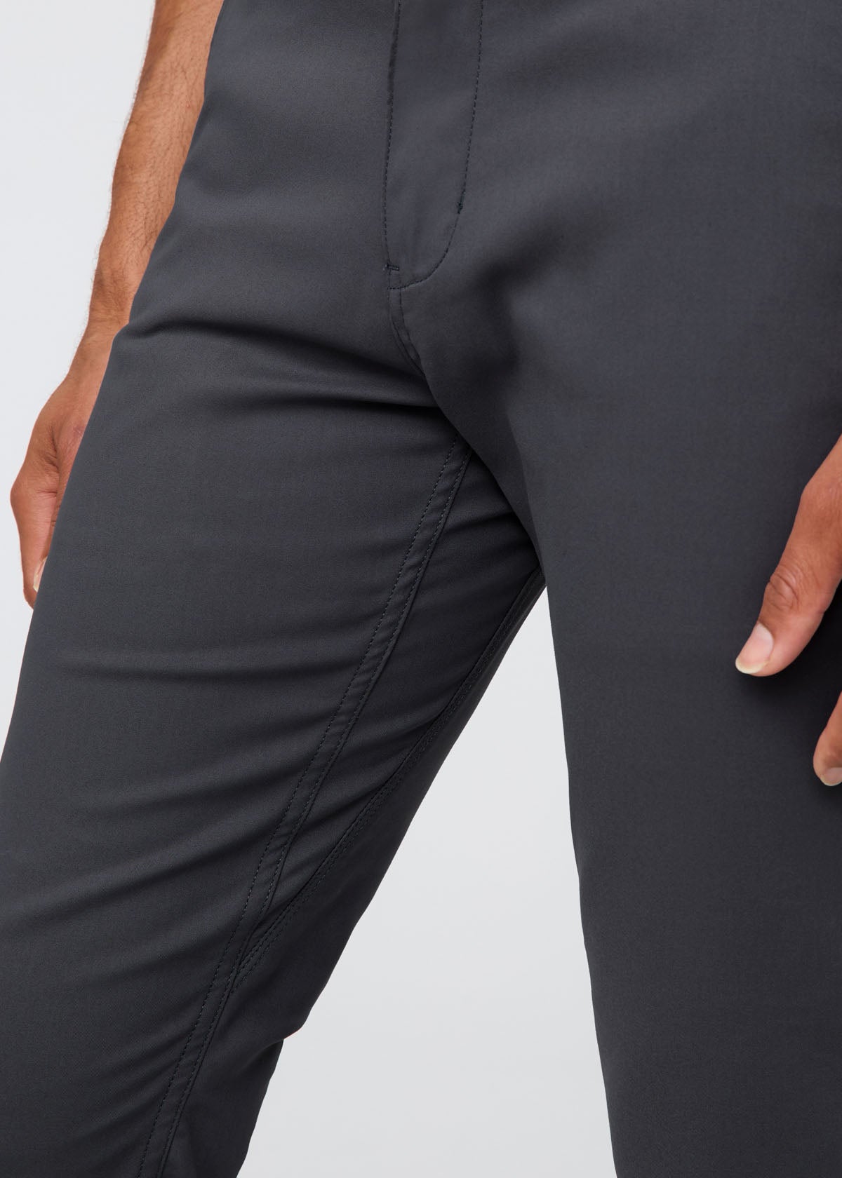 NuStretch Slim Straight Trouser - Charcoal