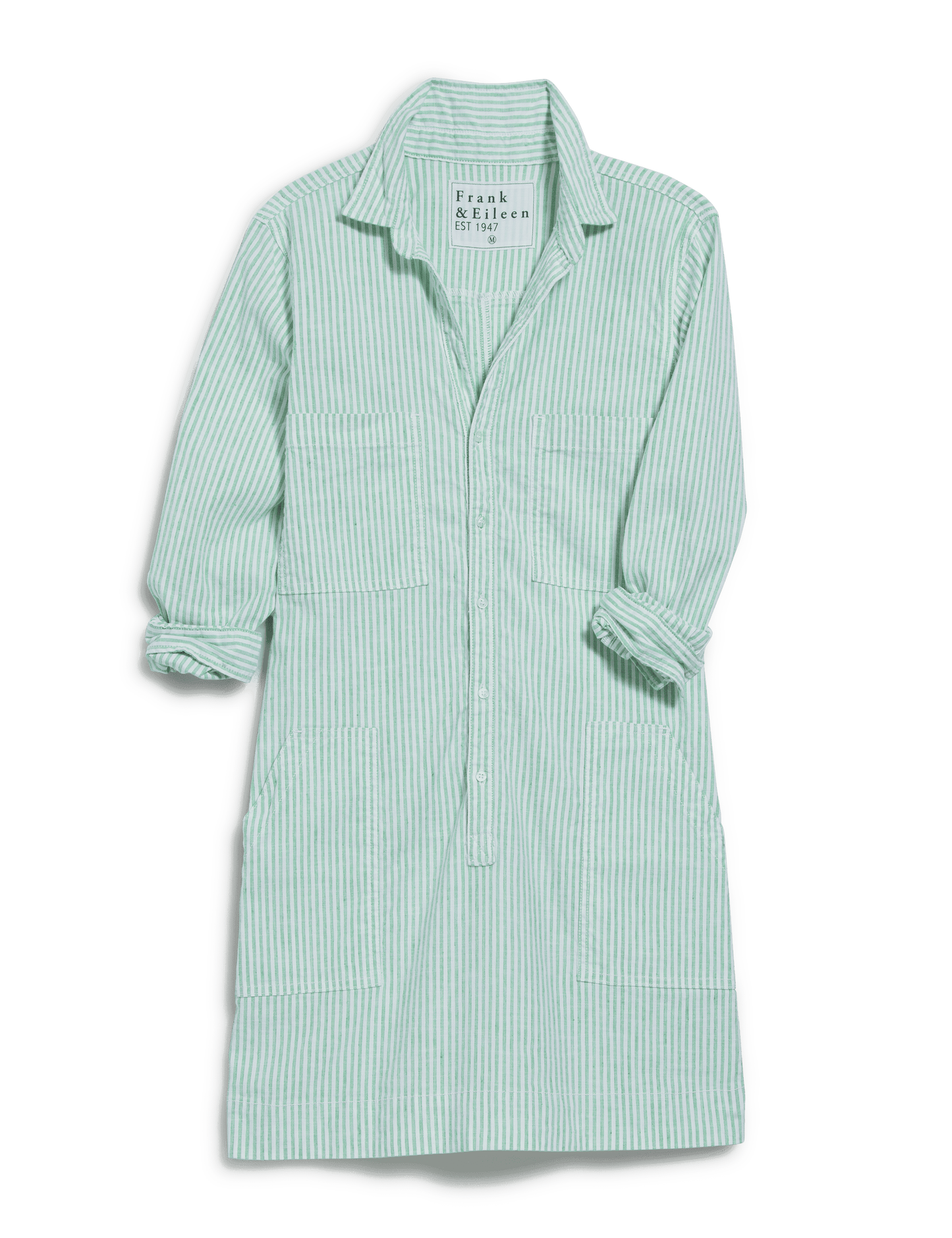 IRELAND DRESS Lime Stripe, Italian Performance Linen