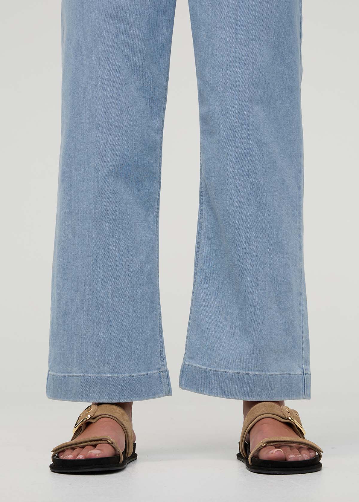 Performance Denim Short Sleeve Jumpsuit - Desert Blue