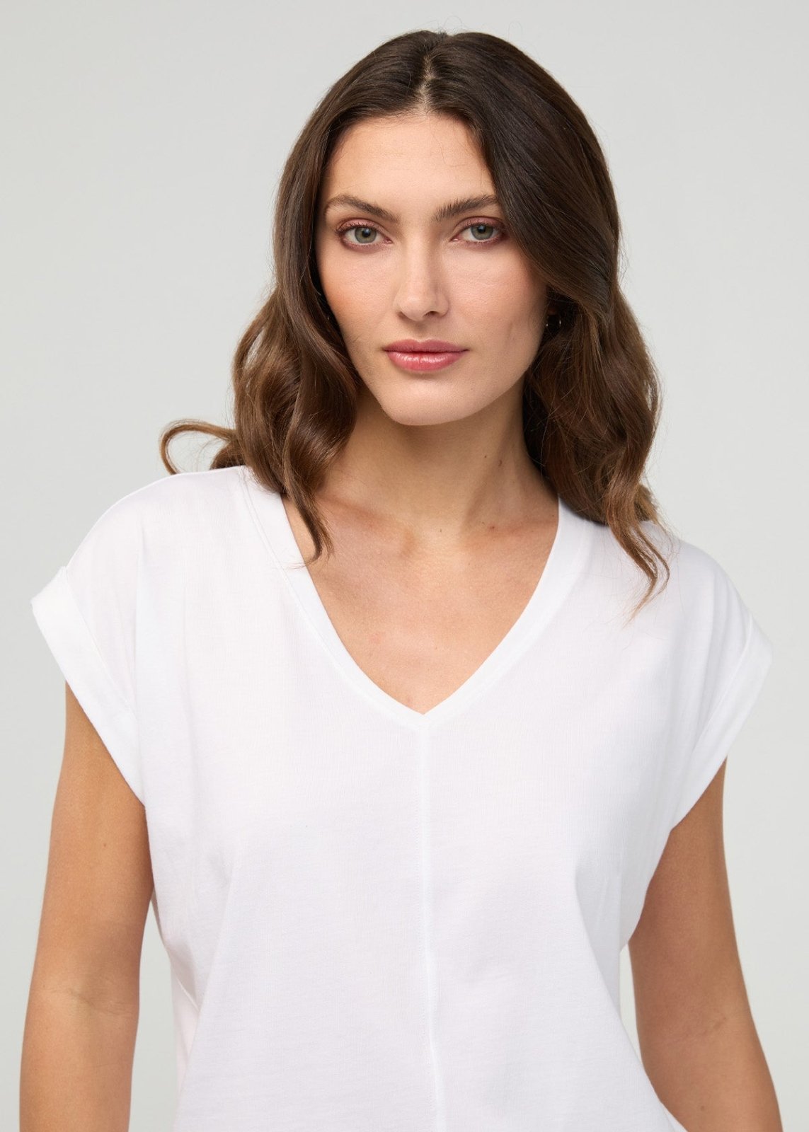 PurePima Dolman V-Neck - White