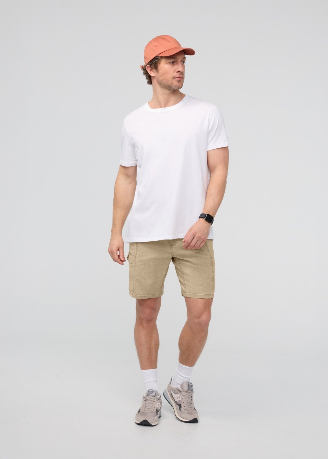 Stretch Canvas Cargo Short - Tan