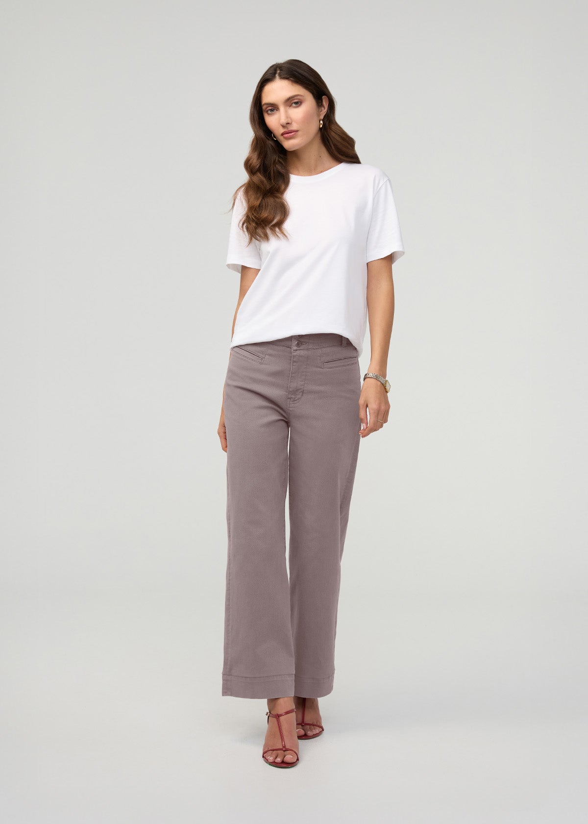 FlexTwill High Rise Trouser - Hazy Mauve