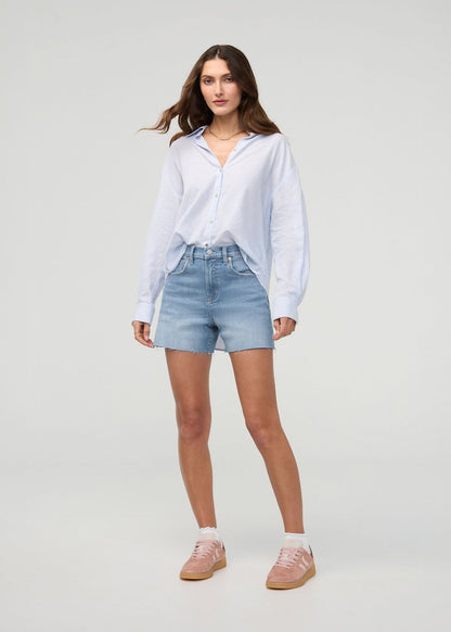 Performance Denim+ High Rise Relaxed Short - Vintage Seaside