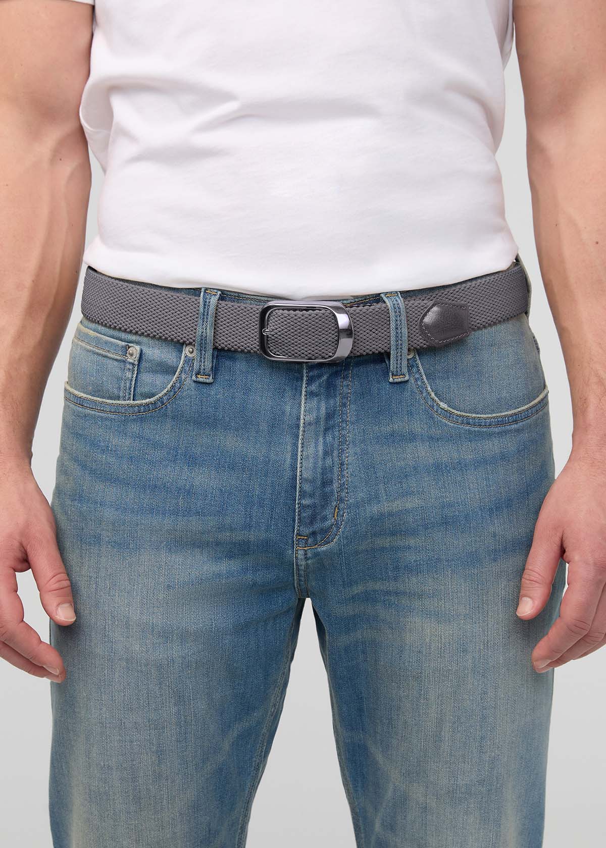 Performance Stretch Belt - Tonal Grey