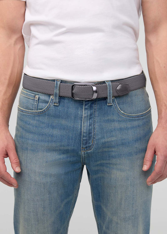 Performance Stretch Belt - Tonal Grey