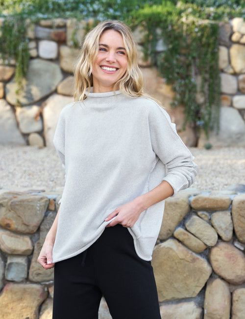 MONTEREY Heather Gray Melange, Pure Italian Cotton
