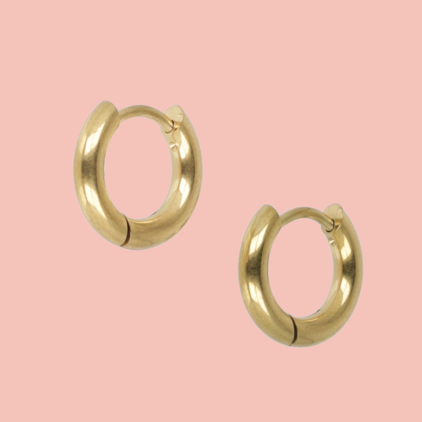 13mm Hoop Earrings (Gold Plated)