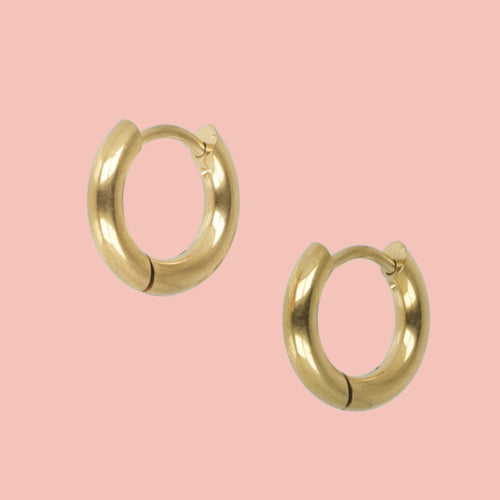 13mm Hoop Earrings (Gold Plated)