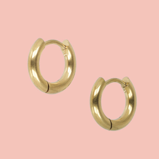 13mm Hoop Earrings (Gold Plated)