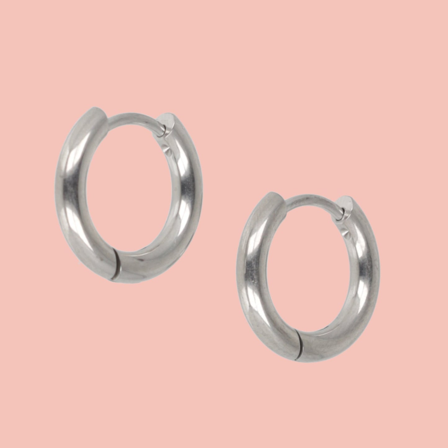 15mm Stainless Steel Hoop Earrings