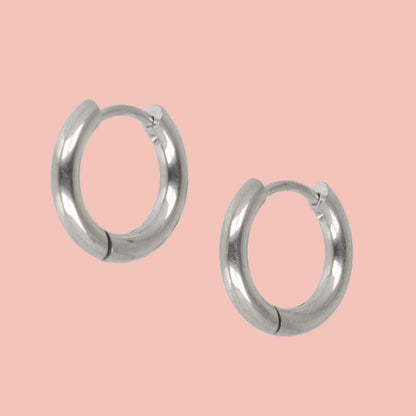 15mm Stainless Steel Hoop Earrings