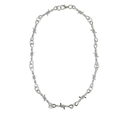16 Inch Thin Barbed Wire Necklace
