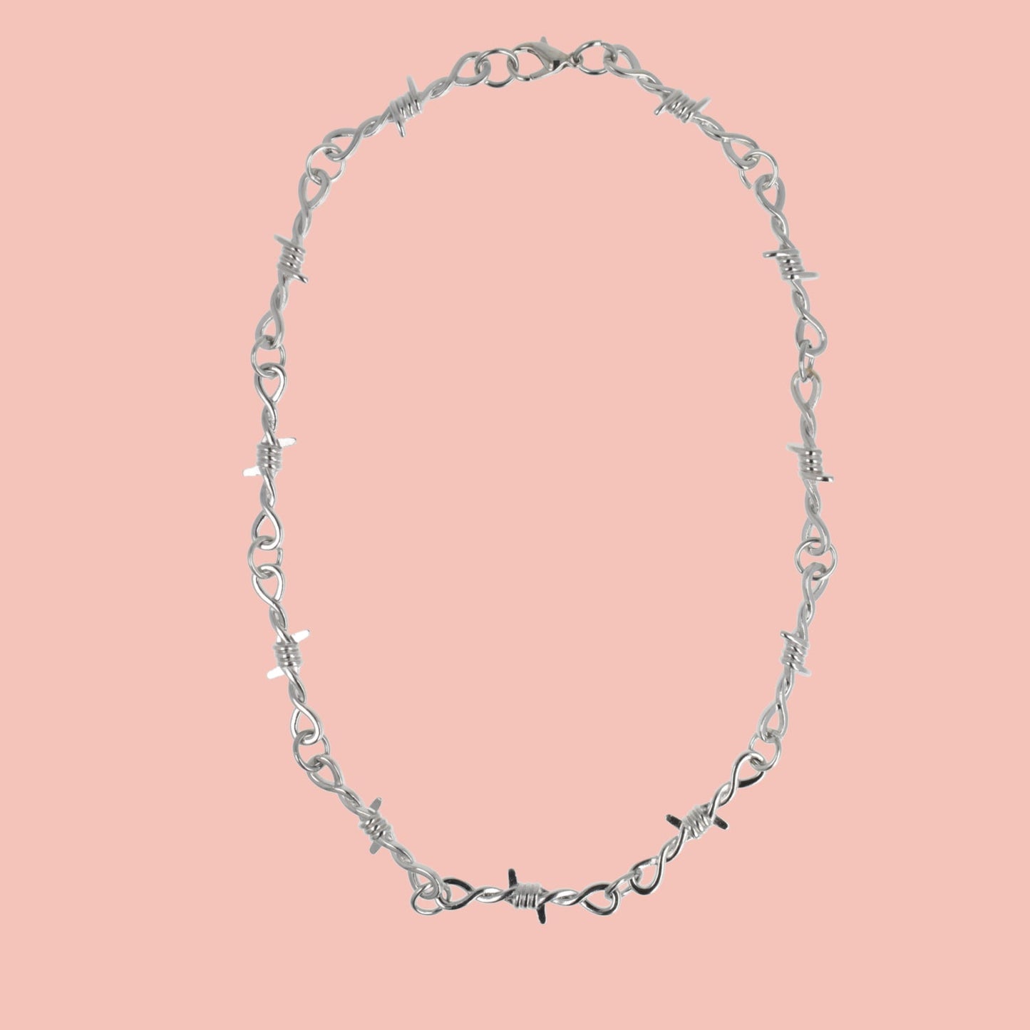 16 Inch Thin Barbed Wire Necklace