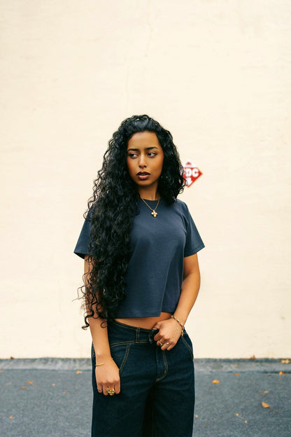 Womens 7610 Heavyweight High Waist Boxy T-Shirt