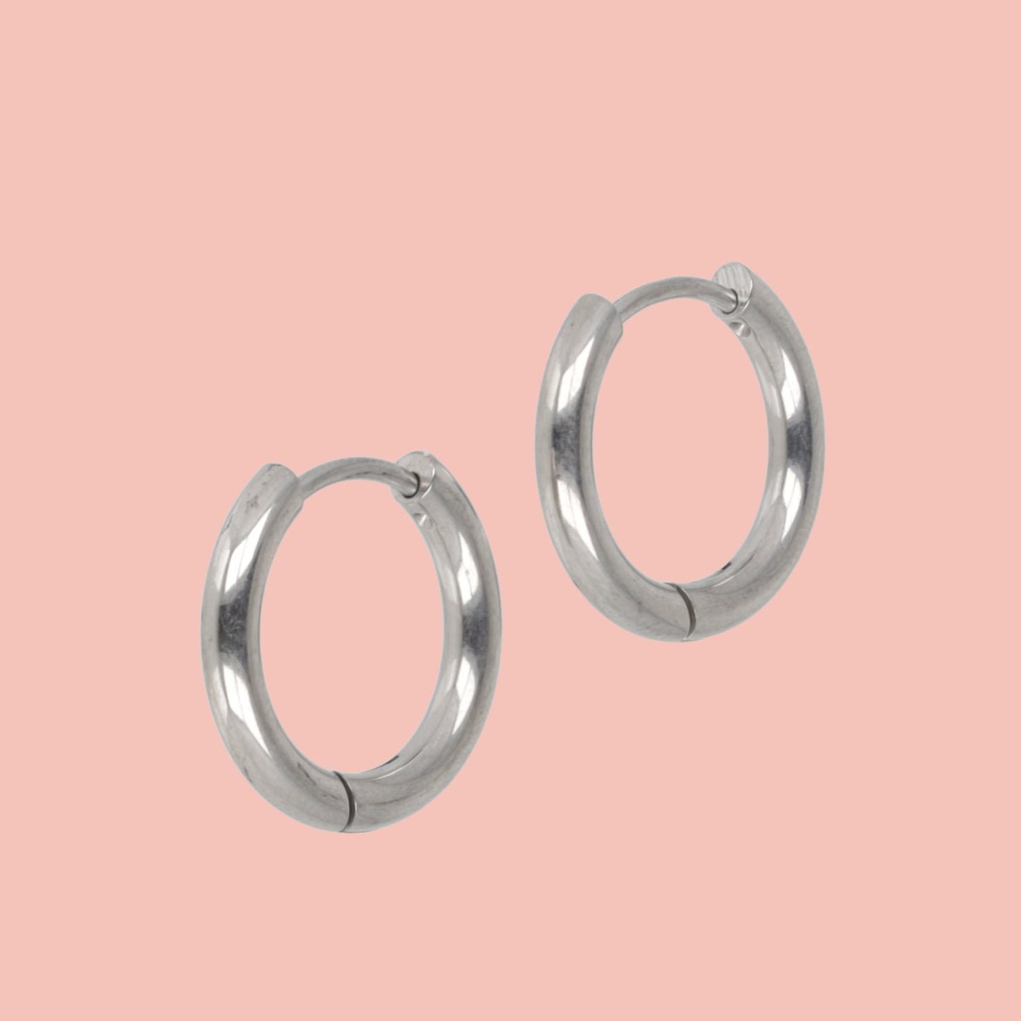 17mm Stainless Steel Hoop Earrings