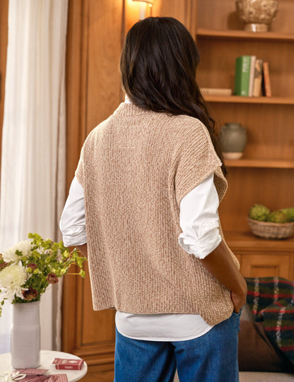 MONTECITO VEST Dune Marl, Pure Italian Cotton