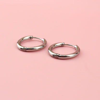 19mm Stainless Steel Hoop Earrings