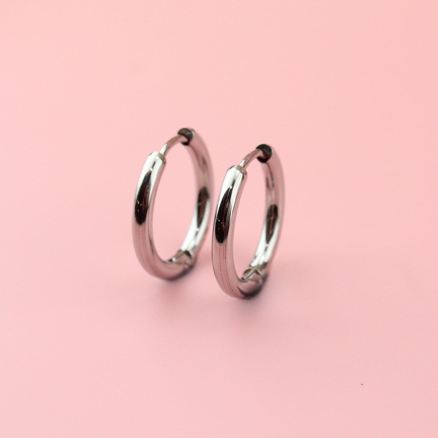 19mm Stainless Steel Hoop Earrings