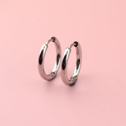19mm Stainless Steel Hoop Earrings
