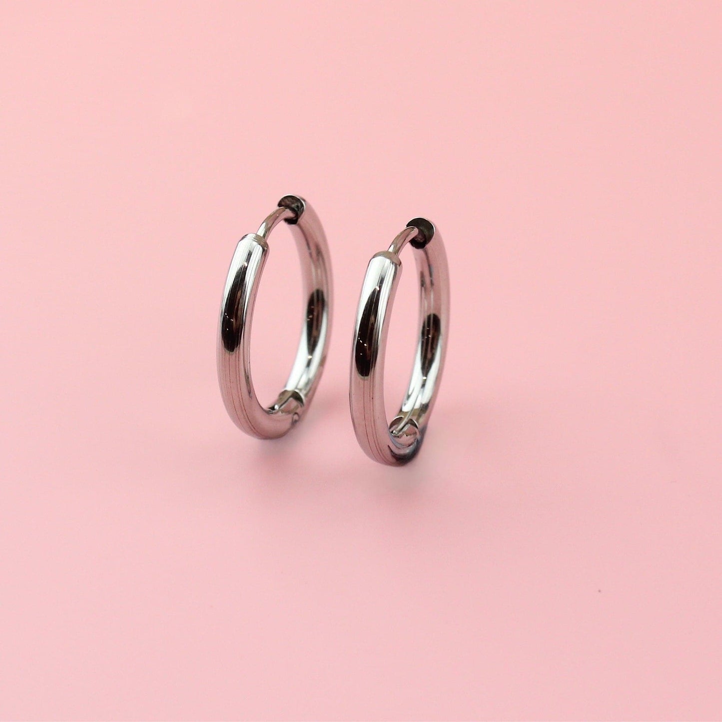 19mm Stainless Steel Hoop Earrings