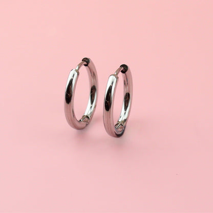 19mm Stainless Steel Hoop Earrings