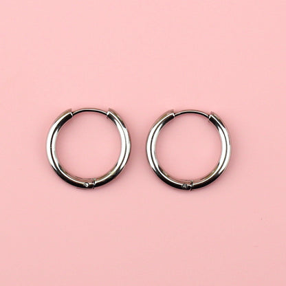 19mm Stainless Steel Hoop Earrings