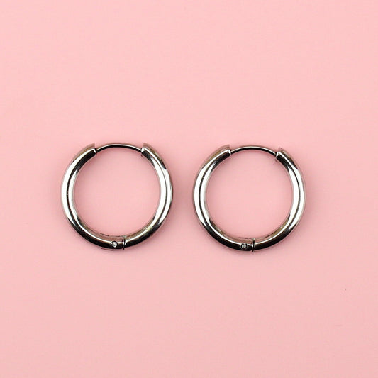 19mm Stainless Steel Hoop Earrings