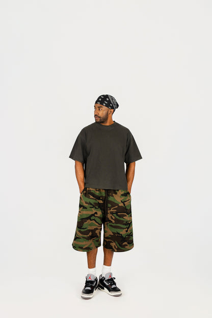 Long Fleece Baggy Shorts