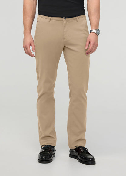 NuStretch Slim Straight Trouser - Desert Khaki
