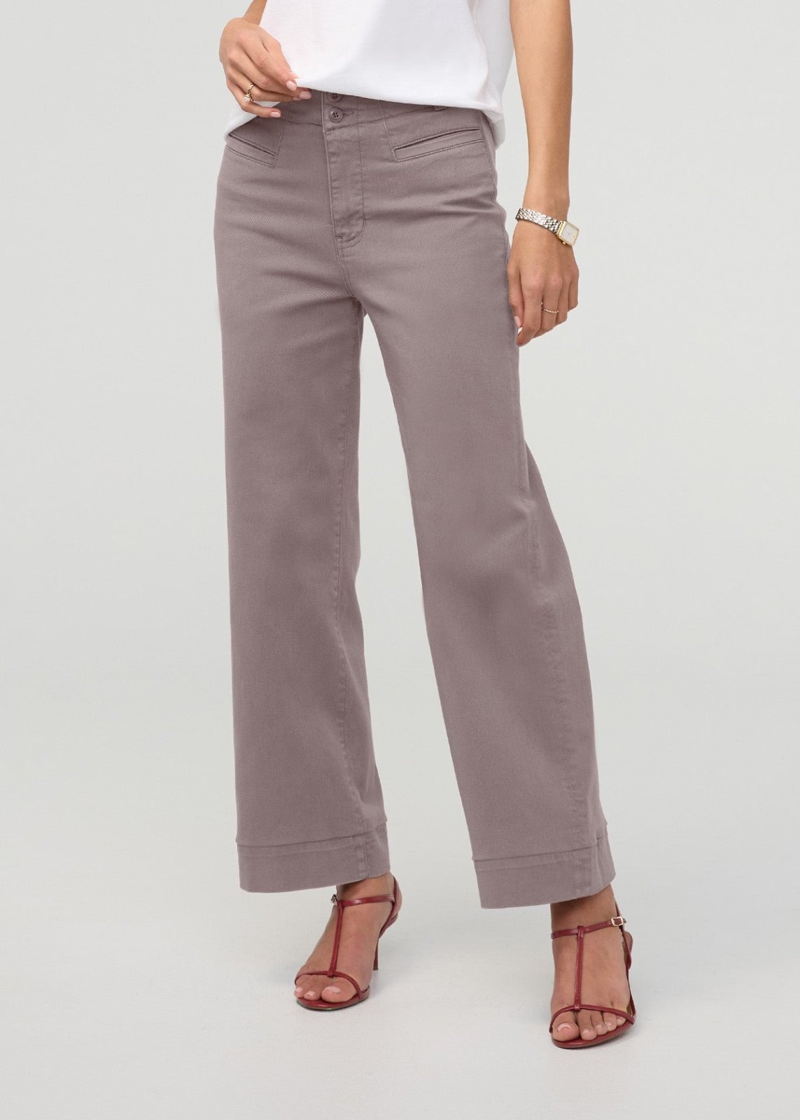 FlexTwill High Rise Trouser - Hazy Mauve