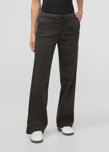 No Sweat Wide Leg Pant - Evergreen