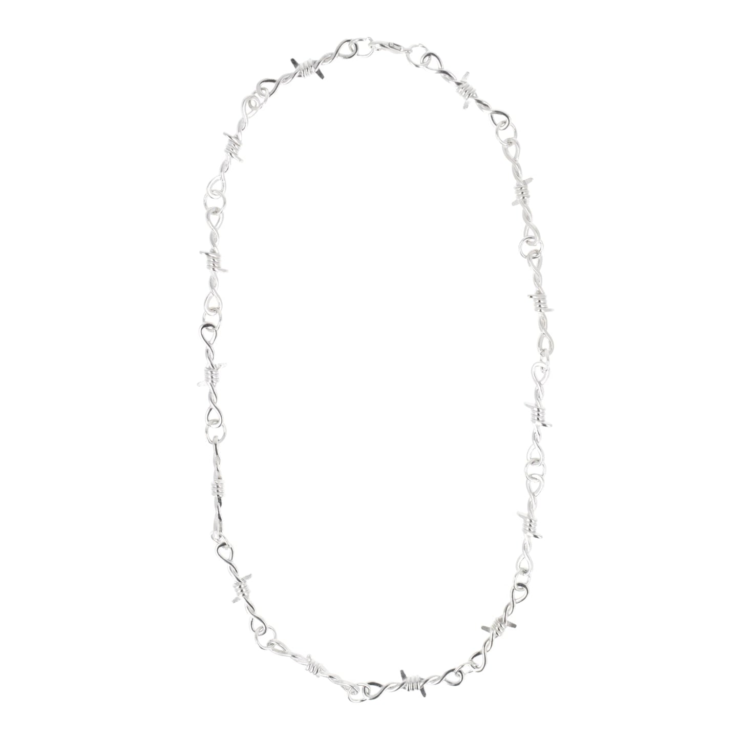 20 Inch Thin Barbed Wire Necklace