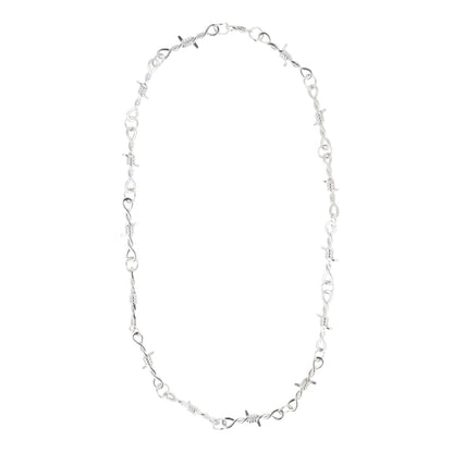 20 Inch Thin Barbed Wire Necklace