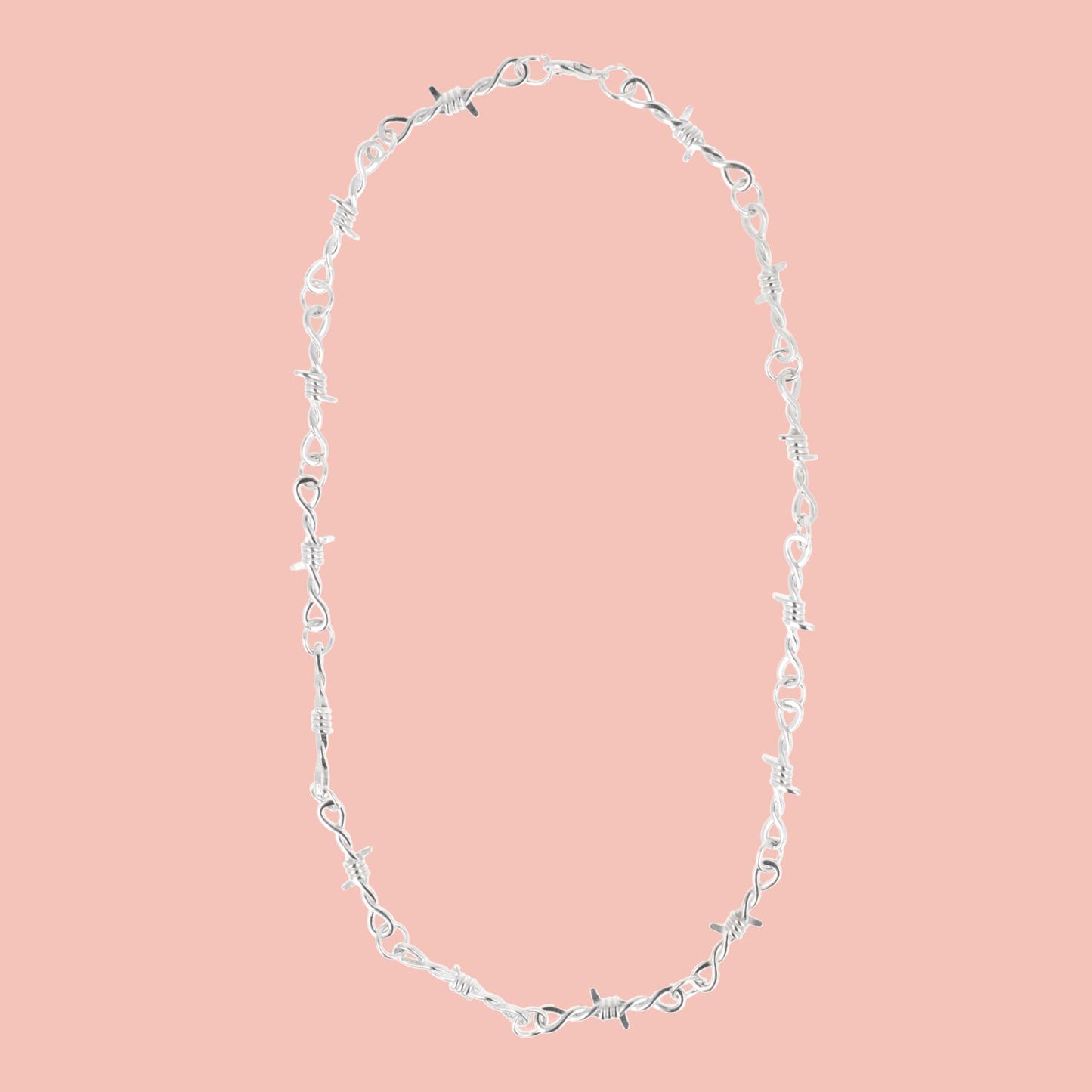 20 Inch Thin Barbed Wire Necklace