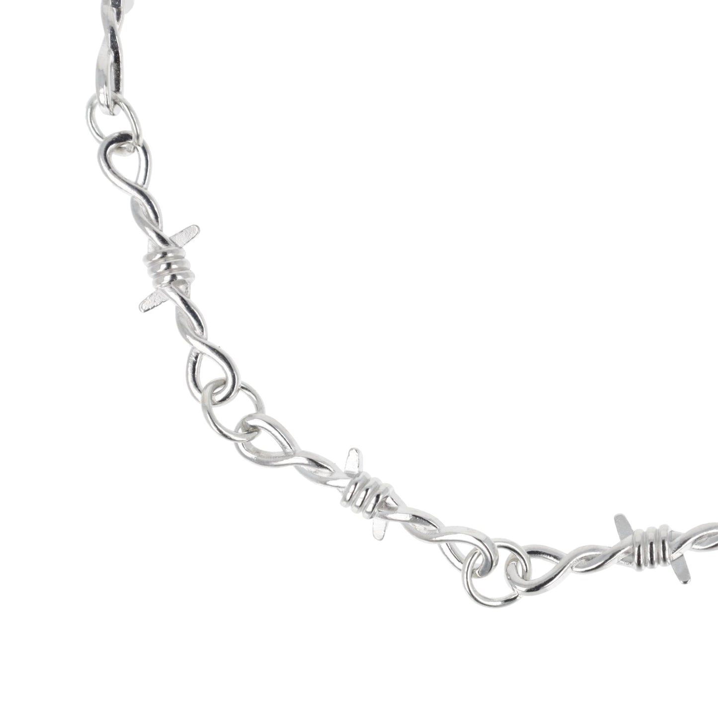20 Inch Thin Barbed Wire Necklace