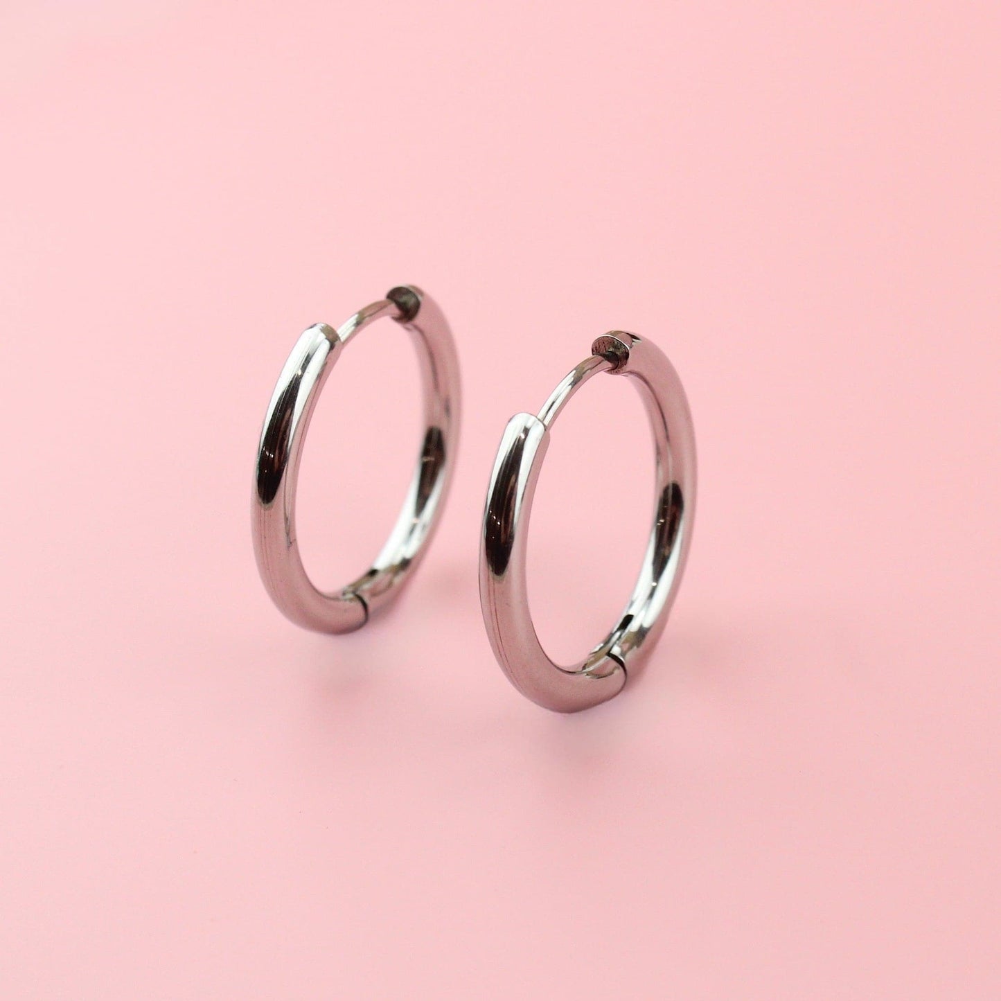 21mm Stainless Steel Hoop Earrings