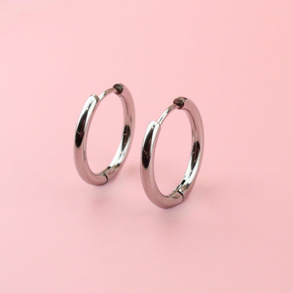 21mm Stainless Steel Hoop Earrings