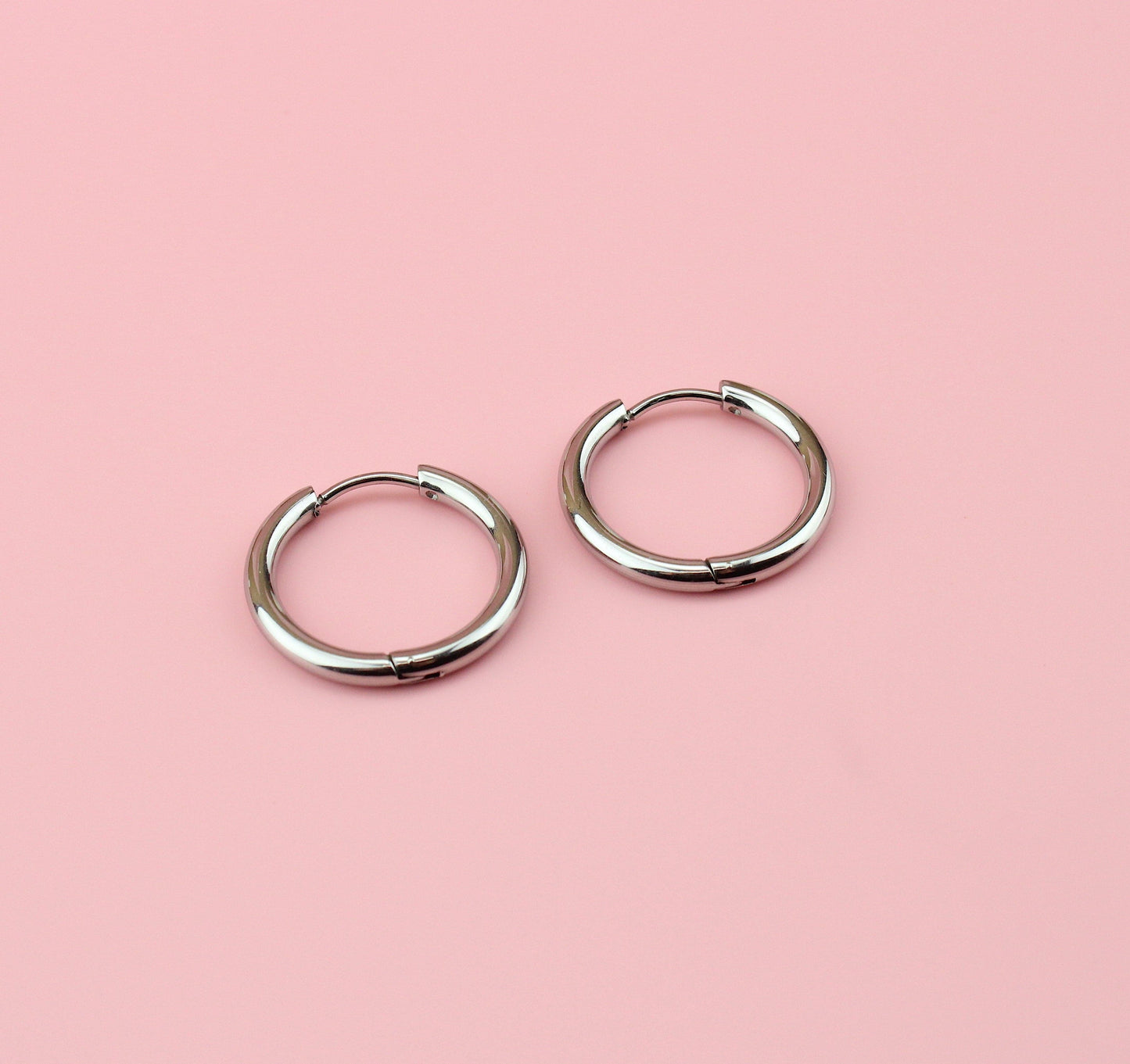 21mm Stainless Steel Hoop Earrings