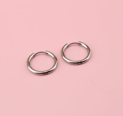 21mm Stainless Steel Hoop Earrings