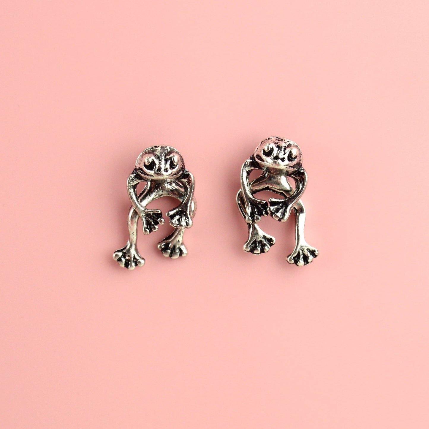 2 Piece Frog Stud Earrings