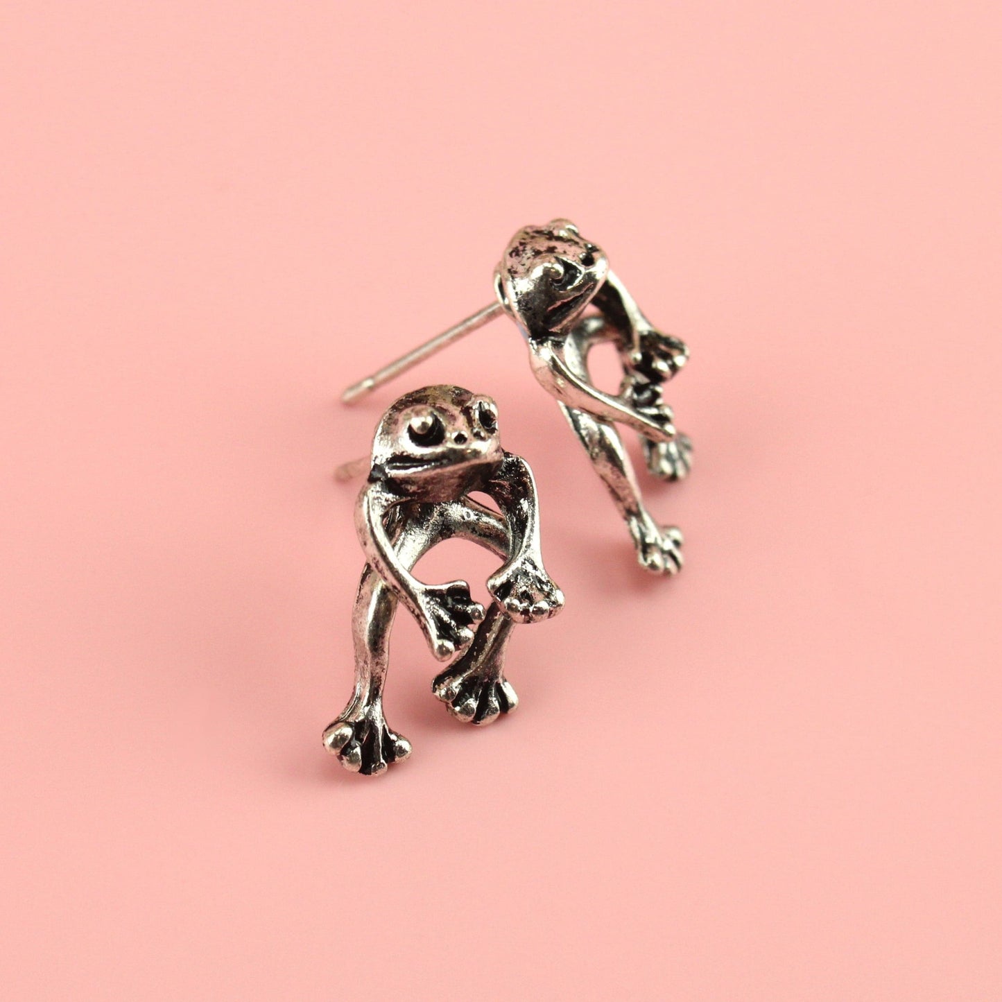 2 Piece Frog Stud Earrings