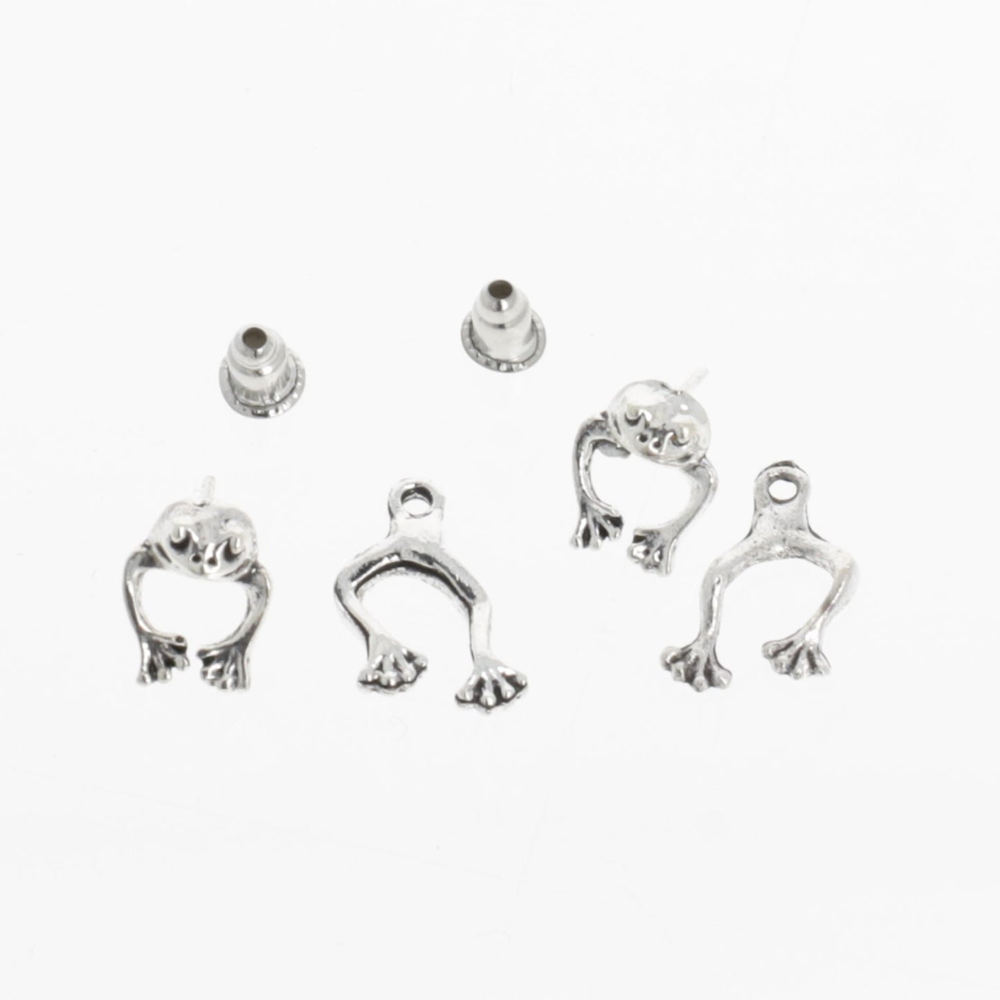 2 Piece Frog Stud Earrings