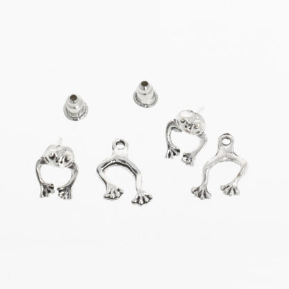 2 Piece Frog Stud Earrings
