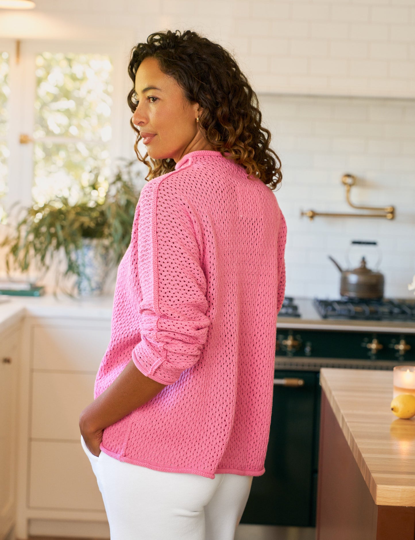 MONTEREY POINTELLE Dragonfruit, Pure Italian Cotton