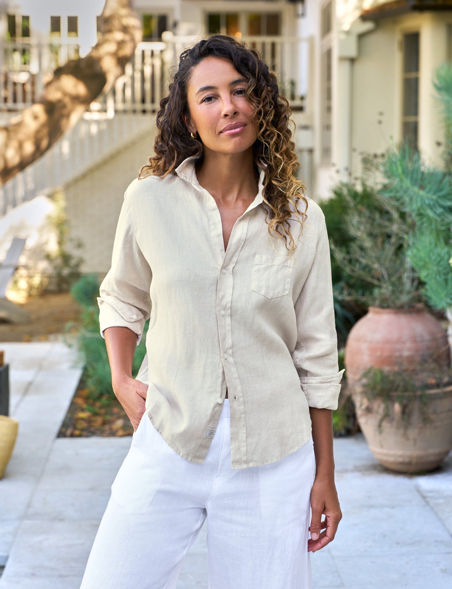EILEEN Sand, Washed Linen