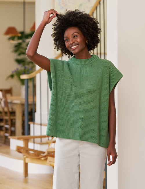 MONTECITO VEST Eucalyptus, Pure Italian Cotton