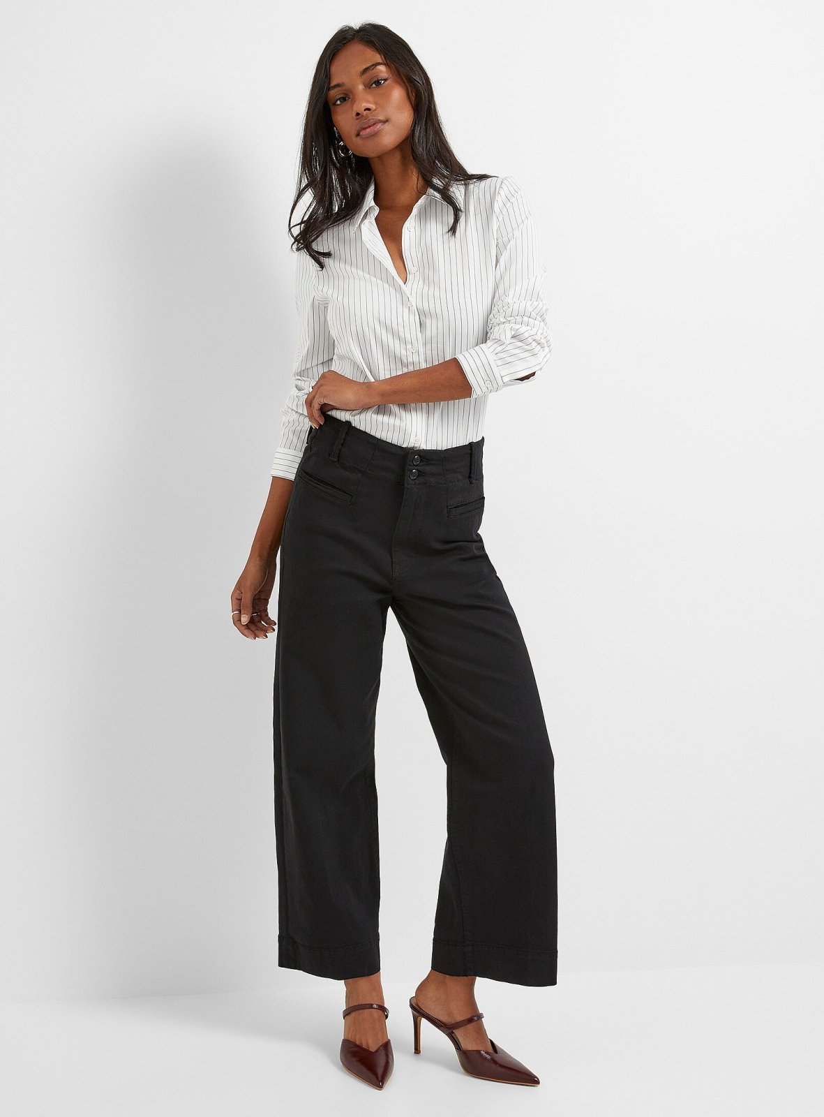 LuxTwill High Rise Trouser - Black