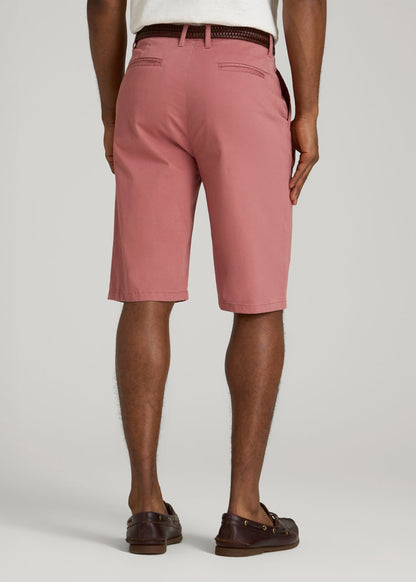 Chino Shorts for Tall Men in Withered Rose