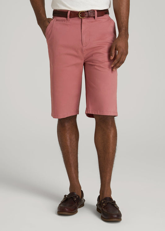 Chino Shorts for Tall Men in Withered Rose